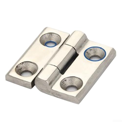 TDCuizent 304 Edelstahl-Schrankscharnier, robustes Türscharnier für Holzmöbel, elektrische Schrank-Hardware mit gebürsteter Oberfläche (40 x 40) von TDCuizent