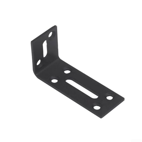 TDCuizent 90 Grad rechtwinklige Eckwinkel aus Edelstahl, verdickte Metallwinkel, Regalstütze, Verbindungsplatten für Heimwerker, Gebäude-Hardware – 6 Stück, schwarz (40 x 80 mm) von TDCuizent