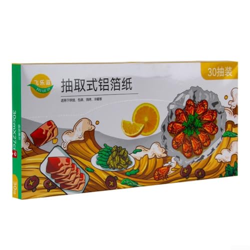 TDCuizent Aluminiumfolie Backbleche Zinnfolie Papier zum Kochen, Verpacken und Grillen im Ofen oder Grill | Starke Gastronomie Grade Silber Lebensmittelfolie zum Backen, Braten, Einfrieren und Grillen von TDCuizent