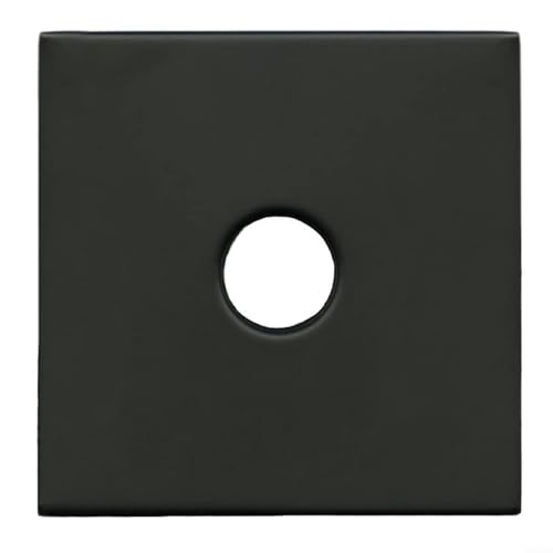 TDCuizent Dekorative Abdeckung aus Edelstahl, 90 mm, Flansch, für Dusch- oder Badewannenablauf, 8,9 cm, runde Siphon-Verkleidung mit 20,4 mm Mittelloch, nahtlos, modernes Badezimmer-Zubehör (schwarz) von TDCuizent