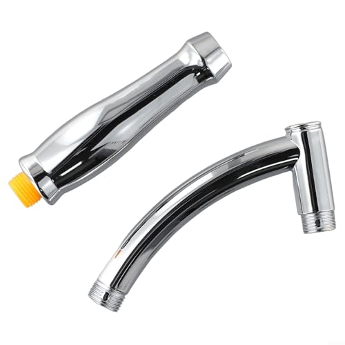 TDCuizent Duschkopf-Verlängerungsarm, 400 mm, abgewinkelt, verchromt, verstellbar, ABS-Kunststoff, Wandmontage, Duschrohr mit G1/2-Anschluss, für Badewanne oder Regenduschkopf in Badezimmerrenovierung von TDCuizent