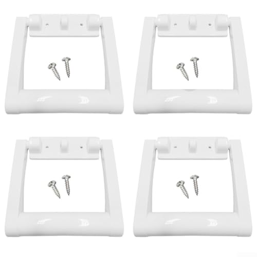 TDCuizent Ersatzgriffe für Iglu-Kühler mit Scharnieren und Schrauben, weißer Kunststoff-Tragegriff-Set für 25–72 QT Eiskisten und Kühler für Outdoor, Camping, Angeln, Picknick, Garten, BBQ von TDCuizent