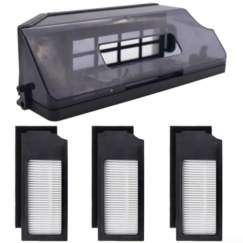 TDCuizent Für Ecovacs Mülleimer und Filter Set Ersatz Schmutzauffangbehälter und Feinstaubfilter-Kit für Deebot X1 X1 Pro X1 Turbo Roboter Staubsauger Zubehör (B) von TDCuizent