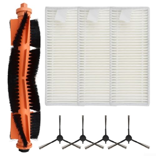 TDCuizent Für Homerun 2000 3000 Serie Saugroboter und Wischmopp Ersatz-Set mit Hauptbürste Seitenbürsten und Filtern für XU2000 XU2100 XU3000 XU3100 XU3110 XV1433/00(B) von TDCuizent