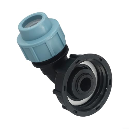 TDCuizent Gartenrohr-Ellenbogenauslass-Anschluss, IBC-Tankadapter, Wasserverteiler mit Ventil, 20 mm/25 mm/32 mm, Größen, kompatibel mit S60 x 6 Armaturen für Bewässerungssystem (Ellenbogenauslass 25 TDCuizent Gartenrohr-Ellenbogenauslass-Anschluss, IBC-Tankadapter, Wasserverteiler mit Ventil, 20 mm/25 mm/32 mm, Größen, kompatibel mit S60 x 6 Armaturen für Bewässerungssystem (Ellenbogenauslass 25 von TDCuizent