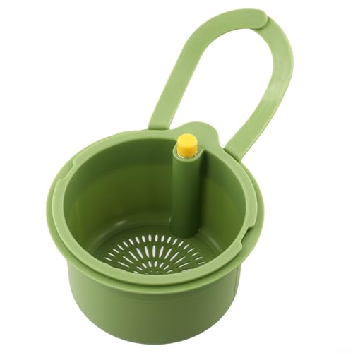 TDCuizent Hängesieb für die Küchenspüle, zur Trennung von Lebensmittelabfällen und zum Waschen von Obst und Gemüse, platzsparendes ABS-Netzsieb mit feiner Filtration für Nudelkörner (grün) von TDCuizent