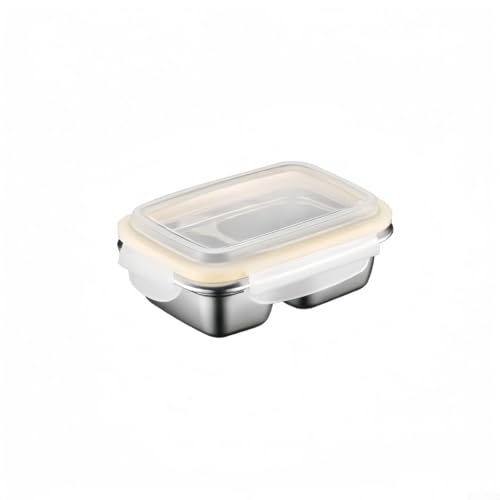 TDCuizent Lunchbox aus Edelstahl mit Fächer-Design und auslaufsicheren Deckeln, wiederverwendbarer Frischhaltedose für Snacks, Obst, Arbeit, Schule, Picknicks, Roadtrips und Partys (550 ml) von TDCuizent