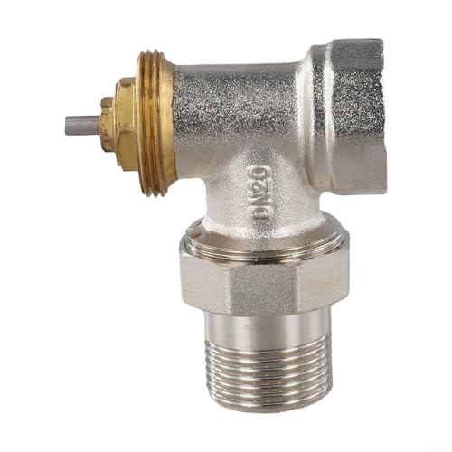 TDCuizent Messing Winkel Thermostat-Regulierventil ohne Kopf M30x1,5mm Gewinde Vertikale Installation Temperaturregelventil für Heizkörper Heizung (DN20) von TDCuizent
