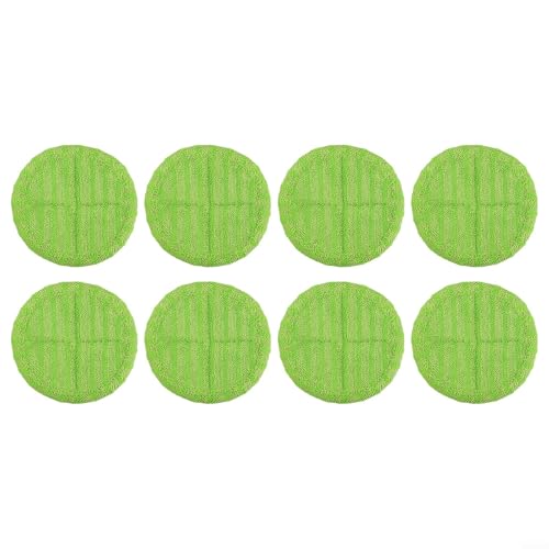 TDCuizent Mikrofaser-Wischmopp-Pads Ersatzköpfe für elektrisch schwimmenden Mop 6,3 Zoll Durchmesser drehbare Reinigungsköpfe für Fliesen Hartholz Laminat Böden waschbar saugfähig von TDCuizent
