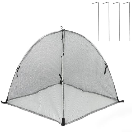 TDCuizent Mini Gewächshausabdeckung Pflanzenschutzzelt 60x60x60cm Transparent Gartenunterstand mit Bodennägeln Outdoor Kaltwetter Schild für Gemüse Blumen Topfpflanzen Balkon Kinderzimmer (A) von TDCuizent