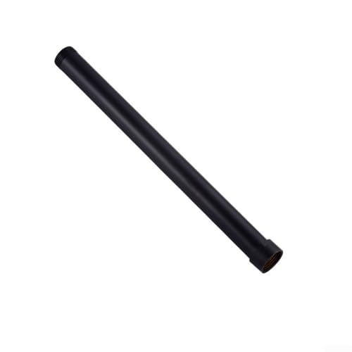 TDCuizent Runde Duschverlängerungsstange, 30 cm, Edelstahl, verstellbare Halterung für Badezimmer-Duschkopf, extra langes Rohr, verstellbarer Winkel für Standard-Duschköpfe (schwarz) von TDCuizent