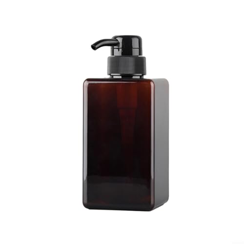 TDCuizent Schaumseifenspender, nachfüllbar, 150 ml, Handpumpenbehälter mit Verriegelungssystem für Küche, Badezimmer, Duschgel, Shampoo, Handseifenspender, Material, platzsparendes Design (braun) von TDCuizent