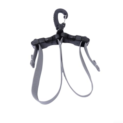 TDCuizent Scuba Diving Fin Strap Carrier with Adjustable Double Buckle Quick Release ABS Buckle PP Webbing for Hanging Flossen or Snorkeling Fins from Backpack with Metal Hook (Silver) von TDCuizent
