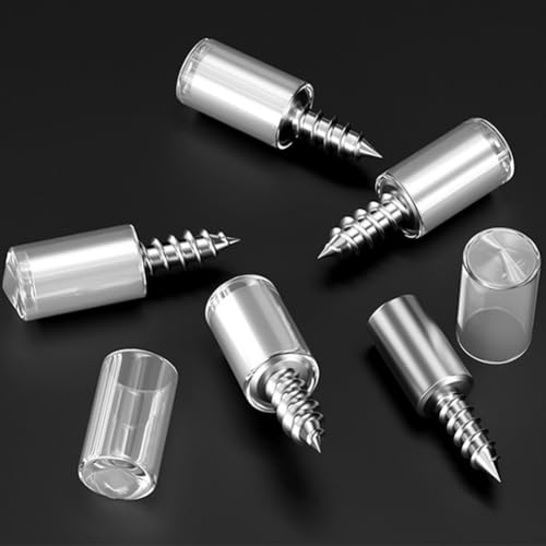 TDCuizent Selbstschneidende Regalstütze, Schrankhalterung, Hardware, 20 Stück, mit Staubschutzhüllen, kaltgewalzter Stahl, Glas, Laminat, Nieten für Holzschränke, Kleiderschränke, Bücherregale, 25,5 x von TDCuizent