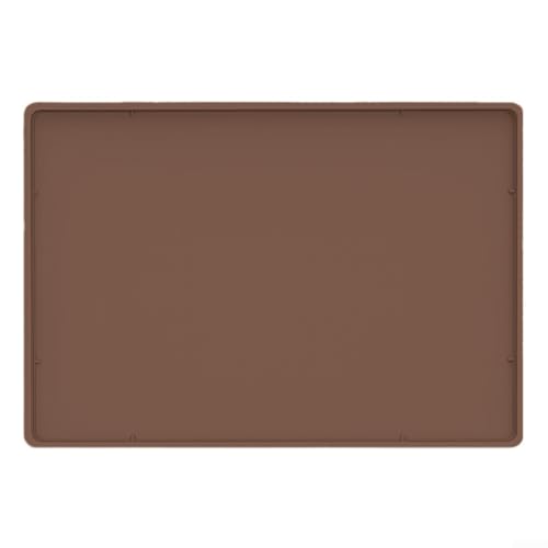 TDCuizent Silikon-Kaffeemaschinenmatte, rutschfest, hitzebeständig, Arbeitsplatten-Schutzpolster für Espressokocher und Küchengeräte-Organisation, spülmaschinenfest, Abtropfmatte (braun) von TDCuizent