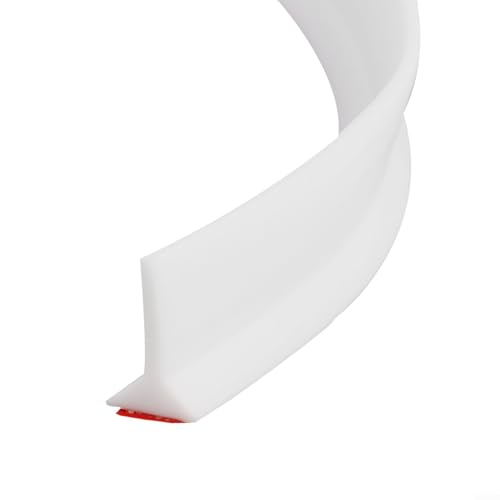 TDCuizent Silikon-Wassersperre für Dusche, Damm, Bodenleiste, Badezimmer, Küche, wasserdichte Dichtung, flexibler Schwellenwert, Wasserstopfen für schwunglose Duschen, weiß, 30 mm Höhe (100 cm) von TDCuizent