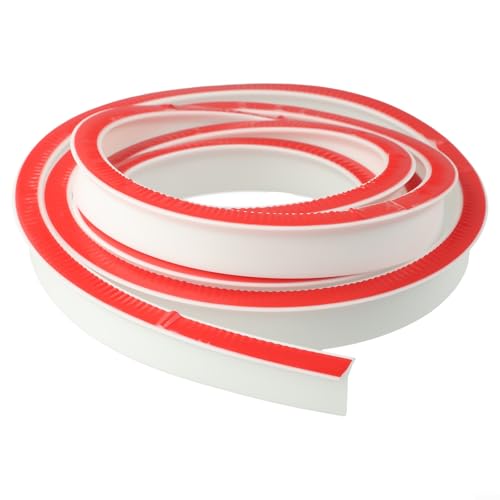 TDCuizent Silikon-Wassersperre für Dusche, Damm, Bodenleiste, Badezimmer, Küche, wasserdichte Dichtung, flexibler Schwellenwert, Wasserstopfen für schwunglose Duschen, weiß, 30 mm Höhe (300 cm) von TDCuizent