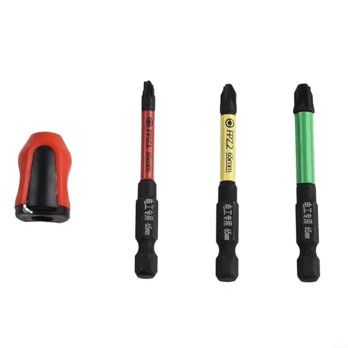TDCuizent Spezielles Schlitz-Kreuz-Schraubendreher-Bit-Set mit Magnetring für Elektriker, Stahllegierung, FPH1, FPH2, FPH3, FPZ1, FPZ2, FPZ3, für Steckdosenschalter und Leistungsschalter (65 mm FPZ) von TDCuizent