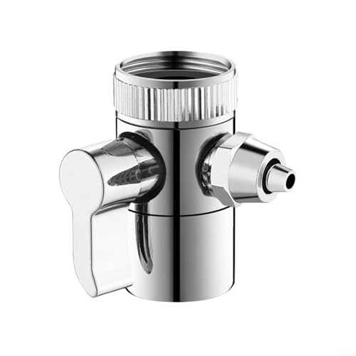 TDCuizent T-Adapter 3-Wege-Umstellventil, verchromt, massives Kupfer, Badezimmerarmatur mit Präzisionsgewinde, kein Auslaufen, Design für 1/2-Zoll-Schnittstelle für Bad, WC, Bidet, Sprühgerät von TDCuizent