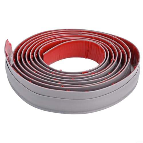 TDCuizent Teppichkantenstreifen 3 Meter TPE Bodenübergangsstreifen 3 cm breit Schwellenleiste für Türen Flure Nahtlose Bodenverbindung Sicherheitsbarriere (Grau 3 Meter) von TDCuizent