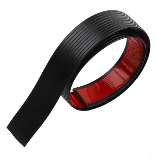 TDCuizent Türschwellenrampe Bodenübergangsstreifen Gummi Rollstuhl Roller Kinderwagen Zugänglichkeit Rampe Selbstklebende Installation Indoor Outdoor Tür Höhenreduzierer (Schwarz 1m) von TDCuizent