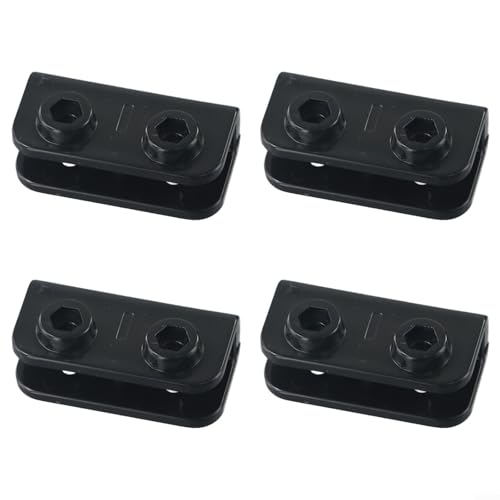 TDCuizent Up Pavillon Ersatzverbinder Rechteckige Halterung Set Schwarz Outdoor Zelt Baldachin Stützrahmen Teile Glasfaser Stange Fitting 2-Wege-Verbindungsgelenk (4 Stück) von TDCuizent