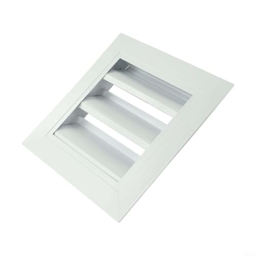 TDCuizent Wetterfeste Aluminium-Lüftungsgitter-Abdeckung, weiß, Metallk, Belüftung für Haus, Garten, Innenluftqualität (350 x 350 mm) von TDCuizent