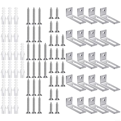 TDCuizent Whiteboard-Montage-Hardware-Kit Wandhalterungs-Set Metall-Installationssystem für Büro Zuhause Klassenzimmer Schule Werkstatt mit rechtwinkligen Klammern, Erweiterungsrohren Schrauben von TDCuizent