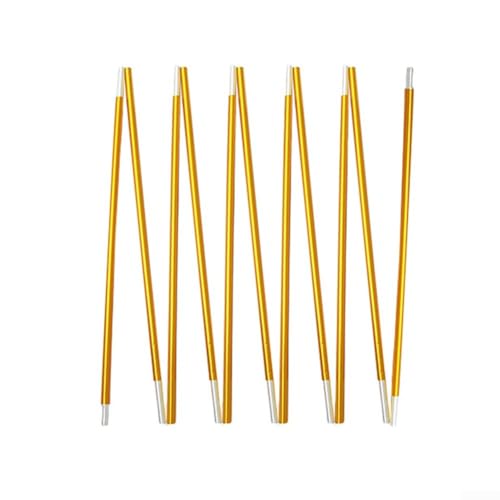 TDCuizent Zeltstange aus Aluminiumlegierung, leicht, Camping-Zelt-Reparaturstangen mit interner Gummibandverbindung für 1–4 Personen-Zelte, gelb (3,2 m) von TDCuizent