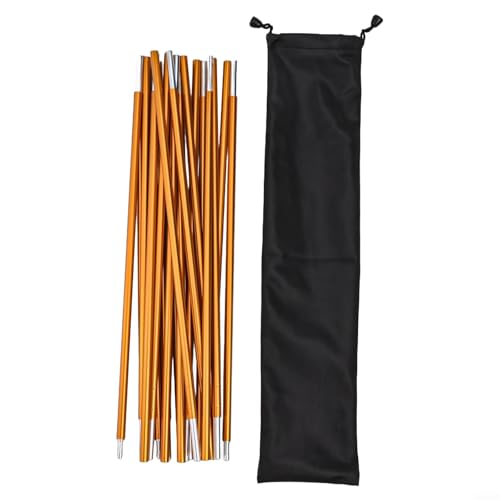 TDCuizent Zeltstange aus Aluminiumlegierung, leicht, Camping-Zelt-Reparaturstangen mit interner Gummibandverbindung für 1–4 Personen-Zelte, gelb (3,6 m) von TDCuizent