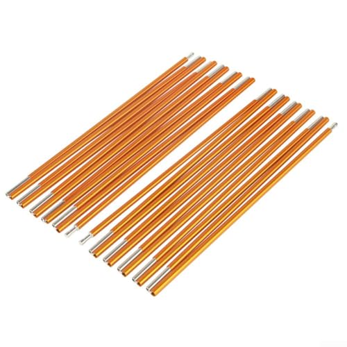 TDCuizent Zeltstange aus Aluminiumlegierung, leicht, Camping-Zelt-Reparaturstangen mit interner Gummibandverbindung für 1–4 Personen-Zelte, gelb (4,1 m) von TDCuizent