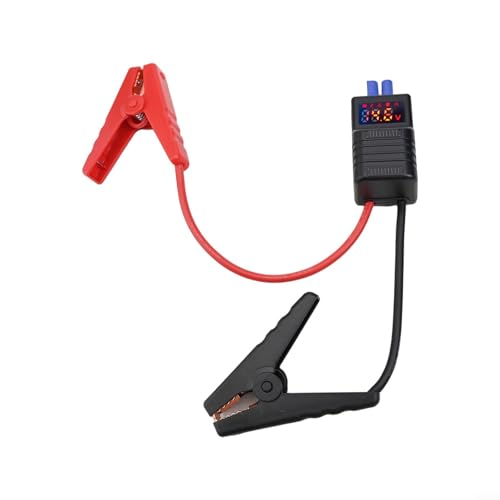 Tragbares Auto-Starthilfe-Kabel, Batterieklemmen mit EC5-Anschluss, doppellagige Kupfer-Clips, kompatibel mit 12 V-24 V Fahrzeugen für Batterieausfallschutz (LED-Clip) von TDCuizent