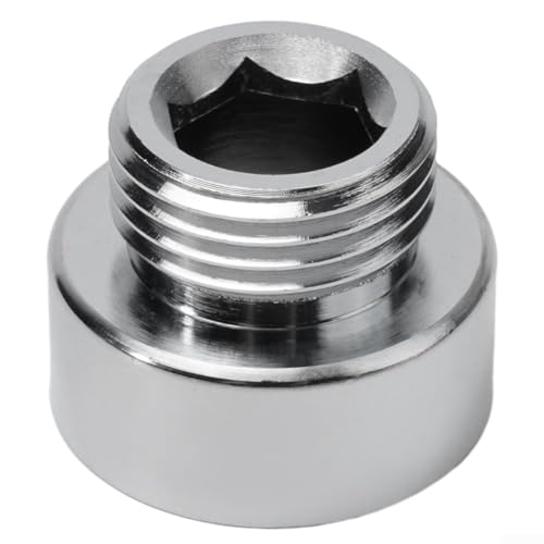 Verchromtes Messing Duschkopf-Adapter, Anschlussgewinde, 3/4 Zoll weiblich auf 1/2 Zoll männlich, Reduzierstück für Brauseschlauch, Handbrausekopf, Badezimmer, Sanitärarmaturen (2 Stück) von TDCuizent