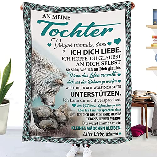 TDDKFB Kuscheldecke Flauschige Personalisierte Decke Geschenke An Meine Tochter,Mutter Für Tochter Luftpost Positiv Ermutigen Decke,Super Weiche Decke Flanell eeignet Für Sofa Reisen von TDDKFB