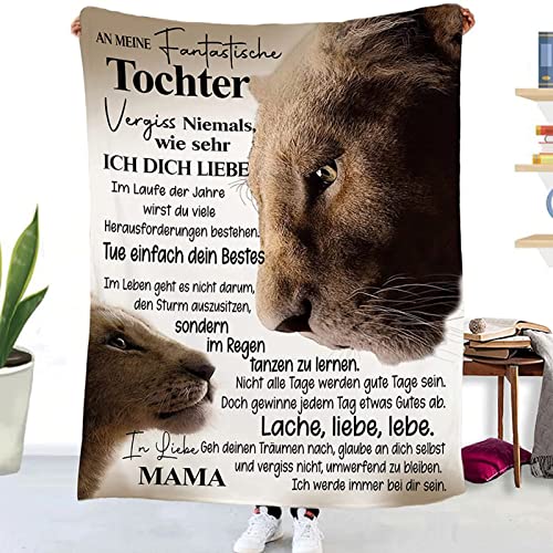 TDDKFB Kuscheldecke Flauschige Personalisierte Decke Geschenke An Meine Tochter,Mutter Für Tochter Luftpost Positiv Ermutigen Decke,Super Weiche Decke Flanell eeignet Für Sofa Reisen von TDDKFB