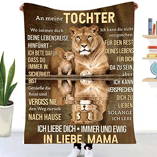 TDDKFB Kuscheldecke Flauschige Personalisierte Decke Geschenke An Meine Tochter,Mutter Für Tochter Luftpost Positiv Ermutigen Decke,Super Weiche Decke Flanell eeignet Für Sofa Reisen von TDDKFB