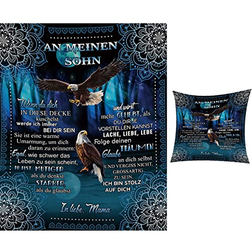 Kuscheldecke Personalisierte Decke An Meine Sohn, Mutter Für Sohn Briefdecke Deutsche Luftpost Ermutigen Für Sofa Bett Tv-Decken mit 1 Kissenbezu Weihnachten Geschenk Kuscheldecke Personalisierte Decke An Meine Sohn, Mutter Für Sohn Briefdecke Deutsche Luftpost Ermutigen Für Sofa Bett Tv-Decken mit 1 Kissenbezu Weihnachten Geschenk von TDDKFB
