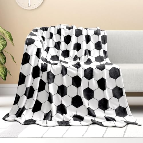 TDDKFB Fussball Geschenke Jungen,Kuscheldecke Fussball Jungen Teenager Sport Flauschige,Decke Fussball Kinder,Sofadecke Fußball Print Geschenk für Fußball Liebhaber von TDDKFB