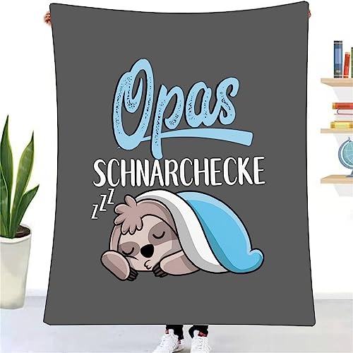 TDDKFB Geschenke Faultier Decke für Opa,Kuscheldecke Flauschig Personalisierte Decke,Geburtstagsgeschenk zum Vatertag für Bester Opa, Super Weiche Flanelldecke Wohndecke Schlafdecke von TDDKFB