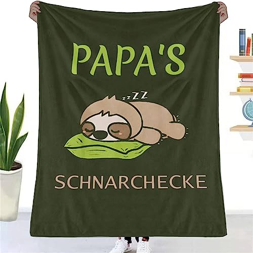 TDDKFB Geschenke Faultier Decke für Papa,Kuscheldecke Flauschig Personalisierte Decke,Geburtstagsgeschenk zum Vatertag für Bester Papa,Super Weiche Flanelldecke Wohndecke Schlafdecke von TDDKFB