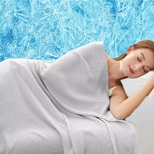 TDDKFB Kühlende Selbstkühlende Decke Leichte Sommerdecke doppelseitige, absorbiert Körperwärme, kühlende Decke für Bett Sofa Kühldecke für Erwachsene und Kinder von TDDKFB