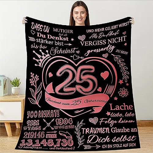 TDDKFB Kuscheldecke Flauschige Decke Geschenke An Meine Tochter,Mama und Papa zu Mädchen Weiche Positiv Ermutigen Personalisierte DeutscheNachricht Geburtstagsdecke,25.Geburtstag für Mädchen TDDKFB Kuscheldecke Flauschige Decke Geschenke An Meine Tochter,Mama und Papa zu Mädchen Weiche Positiv Ermutigen Personalisierte DeutscheNachricht Geburtstagsdecke,25.Geburtstag für Mädchen von TDDKFB
