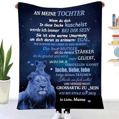 TDDKFB Kuscheldecke Flauschige Personalisierte Decke Geschenke An Meine Tochter,Mutter Für Tochter Luftpost Positiv Ermutigen Decke,Super Weiche Decke Flanell eeignet Für Sofa Reisen von TDDKFB