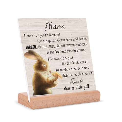 TDDKFB Muttertaggeschenke für Mama,Handgemacht Acryl-Plakette Das Geschenk mit deutsche Segen für Beste Mama,Geschenk Ostern Mutter Geschenkideen Beste Mama Geschenk Geburtstagsgeschenk Muttertag von TDDKFB