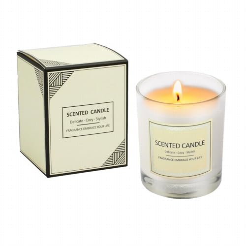 TDEOK Kerze Sicilian Lemon Scented Classic 22 große Kerze mit einem Docht brennt über 110 Stunden Schwarze Kerzenständer Mit Glas (Z01-A-A, One Size) von TDEOK