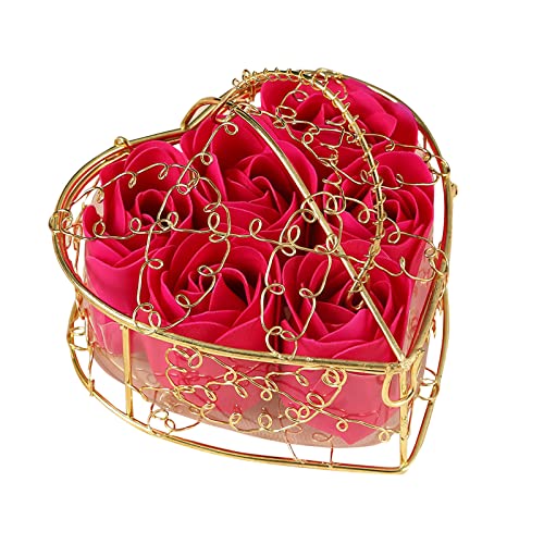 TDEOK Produkt Seife Valentinstag Künstliche Rose Kreativtag Geschenktag Valentinstag Wohnkultur Badezimmer Pflanze (Hot Pink #3, One Size) von TDEOK