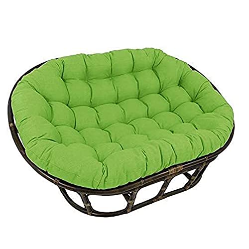 Papasan Rattan-Schaukelstuhlkissen, doppeltes übergroßes Papasan, Eierstuhlkissen Doppeltes Papasan-Stuhlkissen für den Außenbereich, wasserdicht mit Bändern,Grün,170cmX120cm von TDHLW