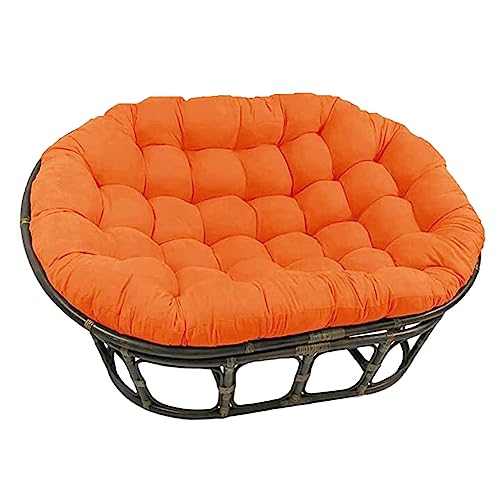 Papasan Rattan-Schaukelstuhlkissen, doppeltes übergroßes Papasan, Eierstuhlkissen Doppeltes Papasan-Stuhlkissen für den Außenbereich, wasserdicht mit Bändern,Orange,170cmX120cm Papasan Rattan-Schaukelstuhlkissen, doppeltes übergroßes Papasan, Eierstuhlkissen Doppeltes Papasan-Stuhlkissen für den Außenbereich, wasserdicht mit Bändern,Orange,170cmX120cm von TDHLW