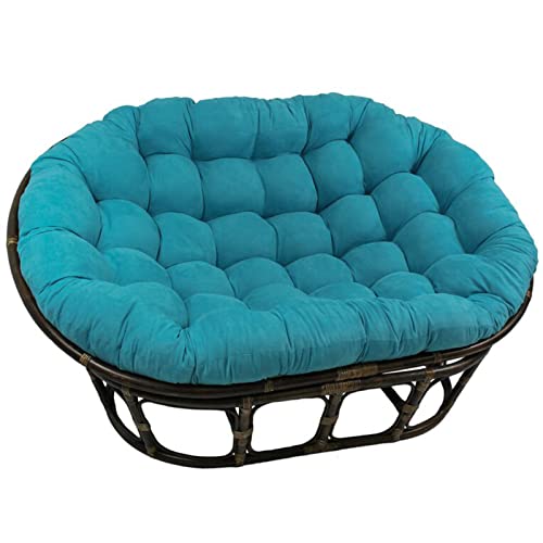 TDHLW Doppel Papasan Cushion Stuhlkissen Groß Hängend/Ei/Schaukel/Hängematte Chair Cushion, Outdoor wasserdichte Garten Papasan Chair Cushion Verdicken Bequem Weich, Nur Kissen,Blau,67 * 47 in von TDHLW