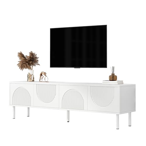 TDHLW Modernes TV Schrank Board Sideboard mit Stauraum, Matte Oberfläche & Kabelmanagement,minimalistisches Design für Wohnzimmer, Schlafzimmer oder Flur von TDHLW